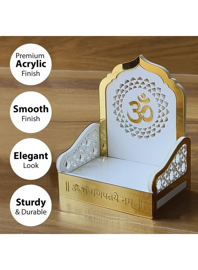 SOLOBOLO Ganesh Idol for Car Dashboard with Small Temple for Car Dashboard,Ganesh Idol for Office Desk,Ganesha Idol for Gift,Gift for Housewarming Ceremony (Singhasan Only) - Image 5
