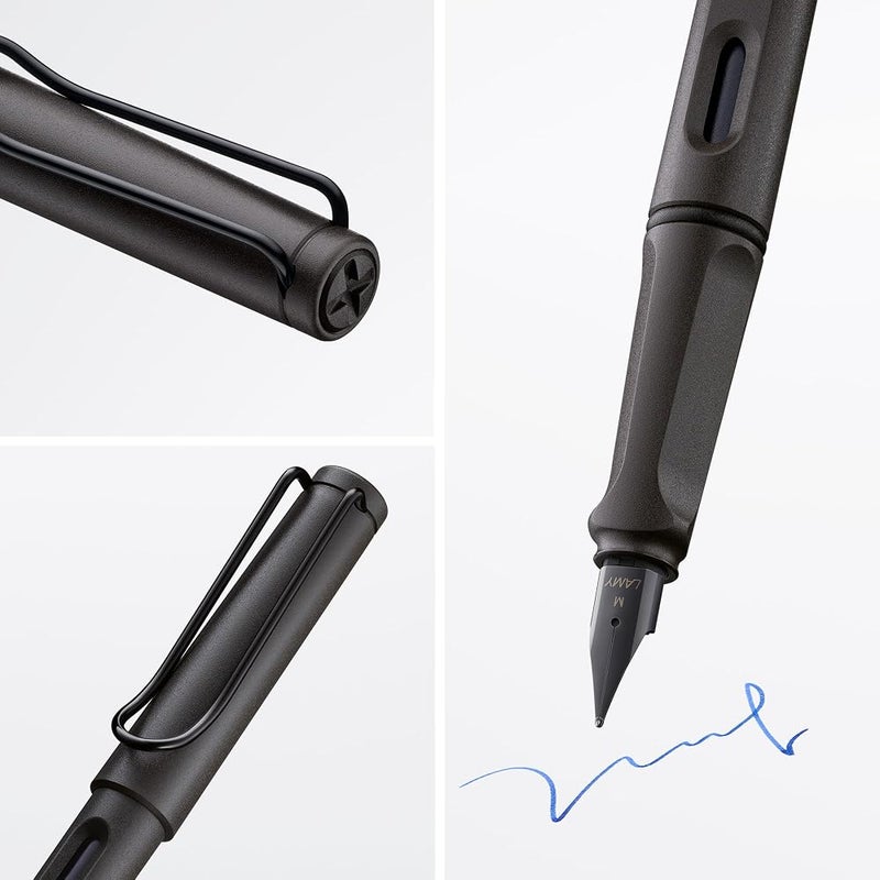 لامي قلم رصاص LAMY Safari Umbra، مع مقبض مريح ونقطة من الفولاذ الأسود، مقاس M؛ مثالي للكتابة والخط، يشمل خرطوشة حبر زرقاء من نوع LAMY T10، مناسب للمستخدمين الأيمنين - Image 2