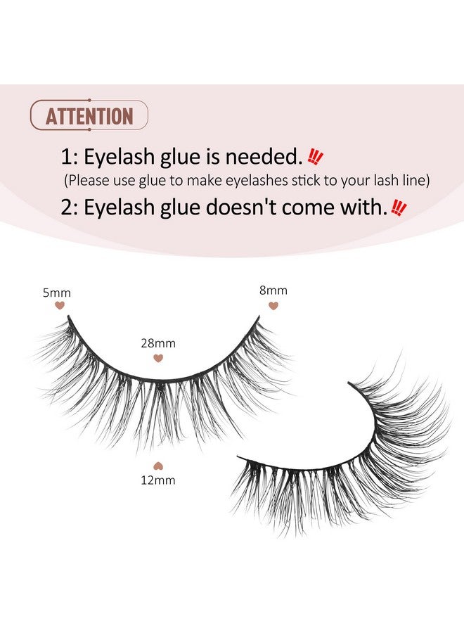 اونلي اول رموش صناعية ناعمة بمظهر طبيعي، رموش قصيرة، رموش صناعية خفيفة الكثافة، رموش طبيعية، رموش صناعية ناعمة، عبوة من 7 أزواج D4 - Image 2