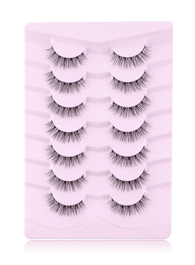 اونلي اول رموش صناعية ناعمة بمظهر طبيعي، رموش قصيرة، رموش صناعية خفيفة الكثافة، رموش طبيعية، رموش صناعية ناعمة، عبوة من 7 أزواج D4 - Image 5