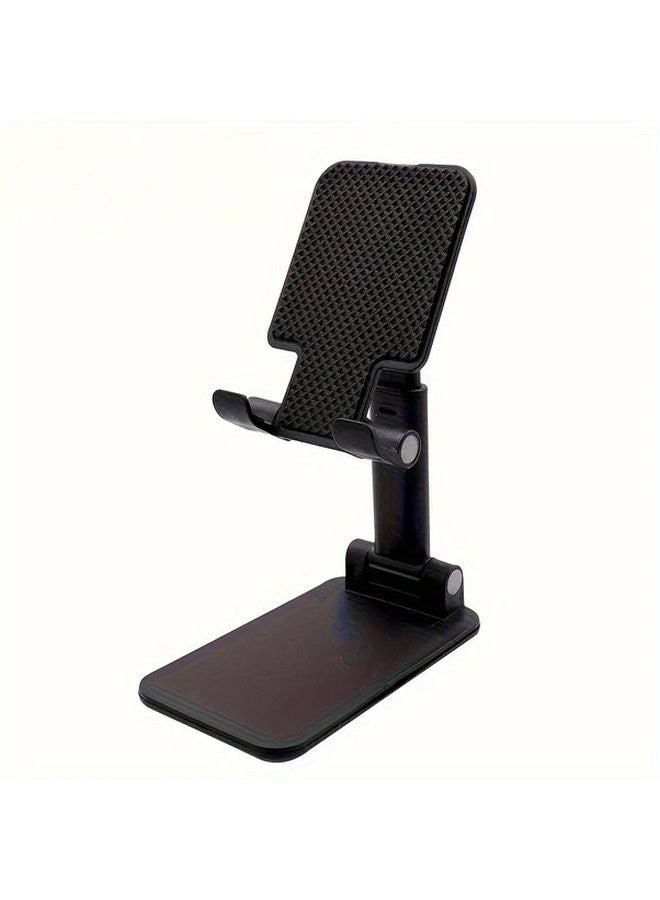 Black Adjustable PVC Phone Stand Retractable Portable For All Phones - Image 1