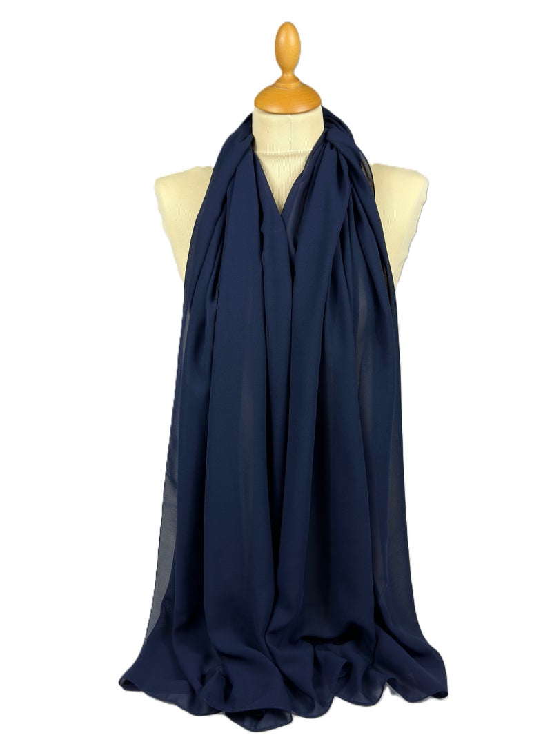 برفكتوري شال حجاب شيفون سادة خفيف الوزن للنساء، شال عباية فاخر ناعم، وشاح طويل لحجاب الزفاف - Image 1