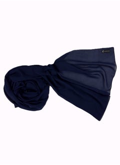 Perfectory PERFECTORY Women Lightweight Solid Chiffon Hijab Shawl Soft Premium Abaya Shawl Wrap Scarves, Long Bridal Hijab Scarf- Navy Blue  - Image 3