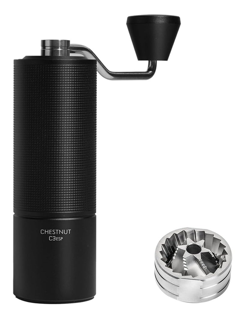 TIMEMORE Chestnut C3 ESP Hand Coffee Grinder, Manual Coffee Hand Grinder Capacity 25g with CNC Stainless Steel Conical Burr, Internal Adjustable Setting, Double Bearing Positioning for Travel, Camping (Black) - Image 1