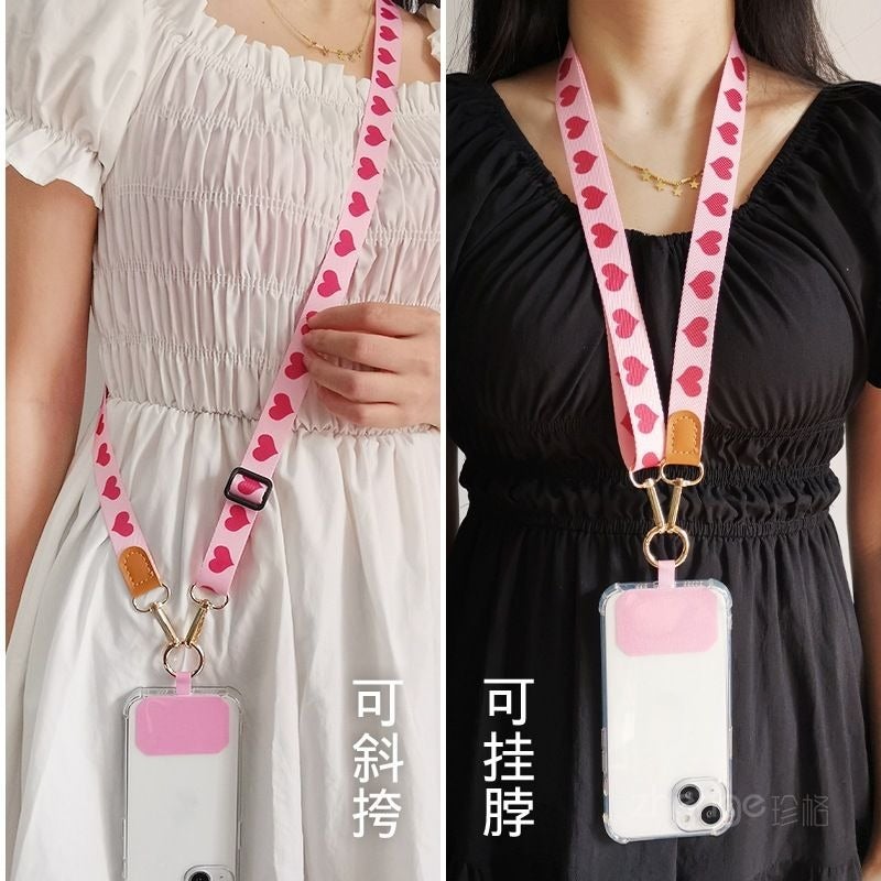 Phone Lanyard Crossbody Solid Color Long Adjustable Neck Strap Detachable Multi-Use Simple Ins Style - Image 3
