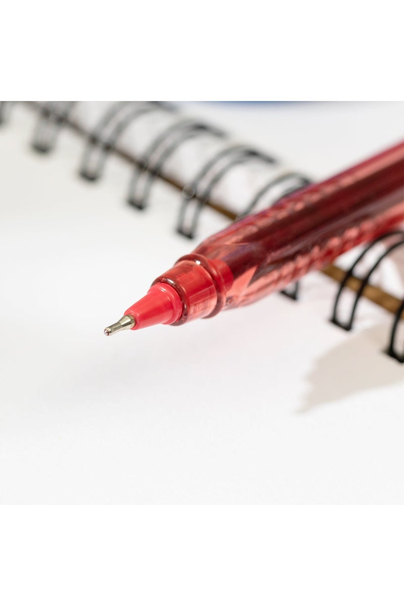 Deli EQ9-RD Ball Point Pen - 5 Pcs - ideal for office & school use - Image 4