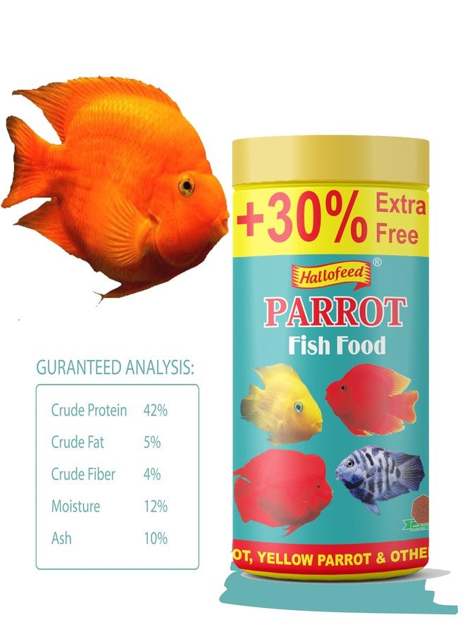 Hallofeed طعام أسماك الببغاء الأحمر من هالوفيد، 390 جم (طعام عائم) - Image 2