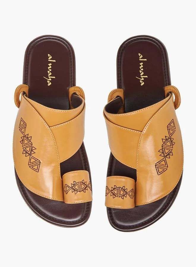 Al Waha Men Embroidered Arabic Sandals