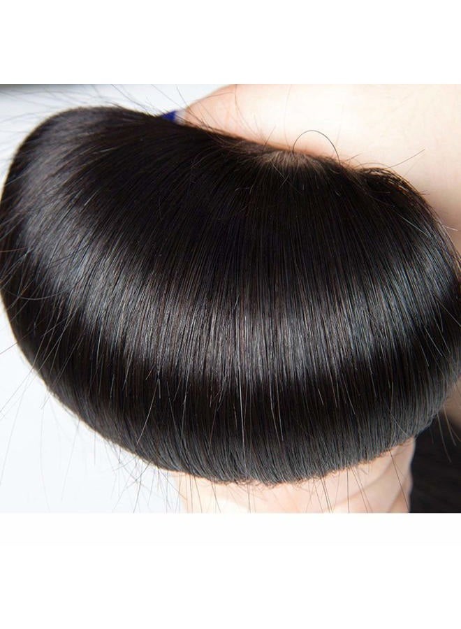 Rebasar حزم شعر بشري مستقيم 10 10 10 بوصة شعر قصير عذري حزم نسائية شعر بشري مستقيم لشعر نسائي رمادي أسود طبيعي - Image 4