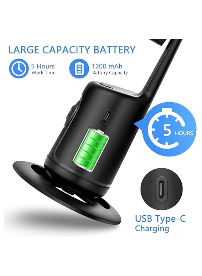 إيروريكس حامل ثلاثي القوائم لتتبع الوجه التلقائي على الطاولة، مثبت كاميرا الهاتف يدور 360 درجة، حامل ثلاثي للجوال، حامل هاتف سيلفي ذكي يعمل بالبطارية لبرنامج تعليمي لمدونة الفيديو المباشرة - أسود - Image 4