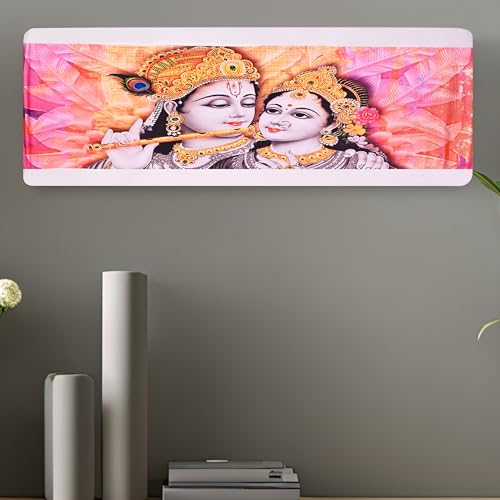 Da Anushi Printed Split Ac Cover Indoor Unit For 1.5 Ton Capacity AC, Inner Unit Ac Cover, All Weather Cover/Attractive Digital Prints/Dustproof/Silken water-resistant Split Ac Cover (Radha Krishana) - Image 1