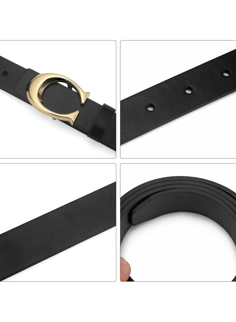 أوزيغالور 2 عبوة أحزمة على شكل حرف C قابلة للانعكاس للنساء - كاكي وأسود، قابلة للتعديل للجينز والفساتين الرسمية - Image 3