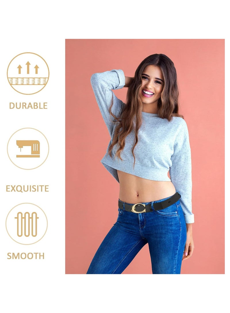 أوزيغالور 2 عبوة أحزمة على شكل حرف C قابلة للانعكاس للنساء - كاكي وأسود، قابلة للتعديل للجينز والفساتين الرسمية - Image 5