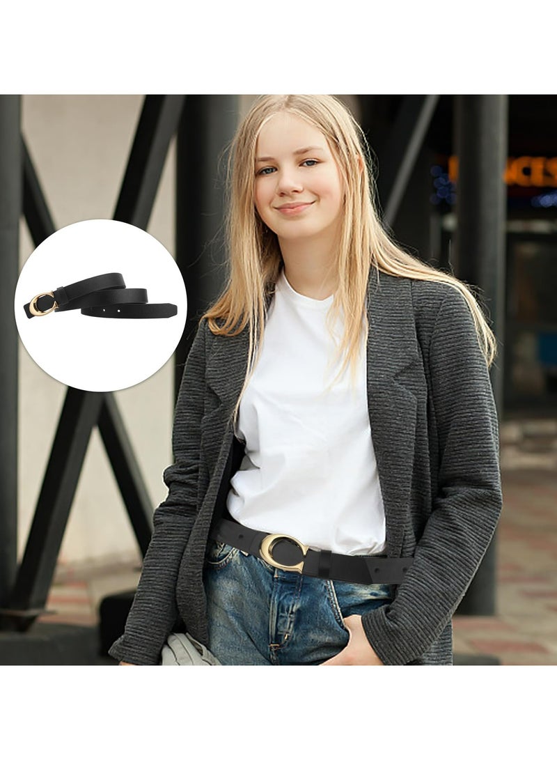 أوزيغالور 2 عبوة أحزمة على شكل حرف C قابلة للانعكاس للنساء - كاكي وأسود، قابلة للتعديل للجينز والفساتين الرسمية - Image 4