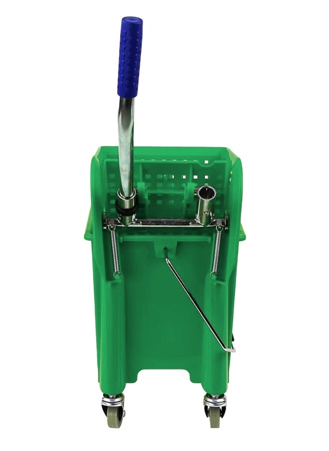 AKC AKC 20-Liter Mop Bucket with Wringer and 4-Wheel 360° Rotating Swivel Trolley, Double-Chambered Design, Heavy-Duty for Home, Office, Restaurants, Hotels, Halls, and Commercial Spaces- Green  - Image 5