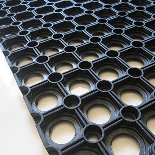 ATMAH Rubber Hollow Mat - (Size 35cm x 60cm) Black - Image 3