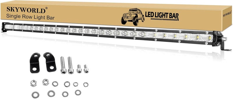 SKYWORLD 32 Inch 150W Single Row LED Light Bar - Ultra Thin Off Road Driving Lights - Image 1