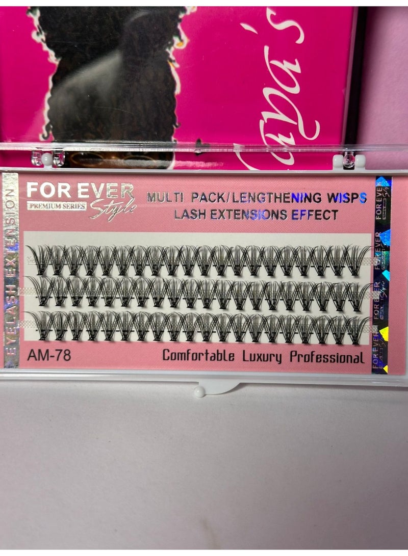 مجموعة رموش مكونة من 60 قطعة من الرموش الفردية، رموش صناعية قابلة لإعادة الاستخدام، رموش صناعية ناعمة، يمكنكِ صنعها بنفسكِ في المنزل - Image 1