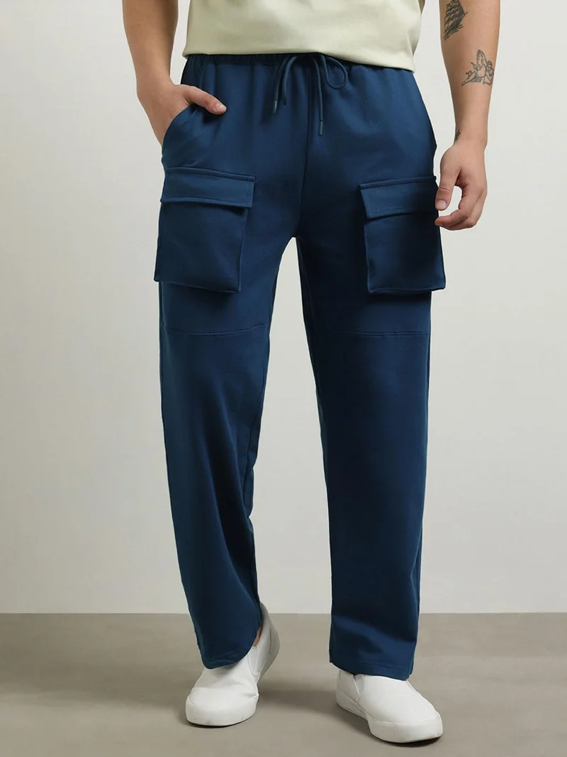 نوبيرو بنطلون رياضي رجالي كحلي مستقيم