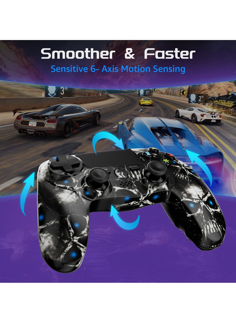 Wireless Controller for PS4 Support Double Vibration 6-Axis Motion Sensor Sensitive Touch Pad Built-in Speaker & Stereo Headphone Jack Compatible with PS 4(Black) - Image 3