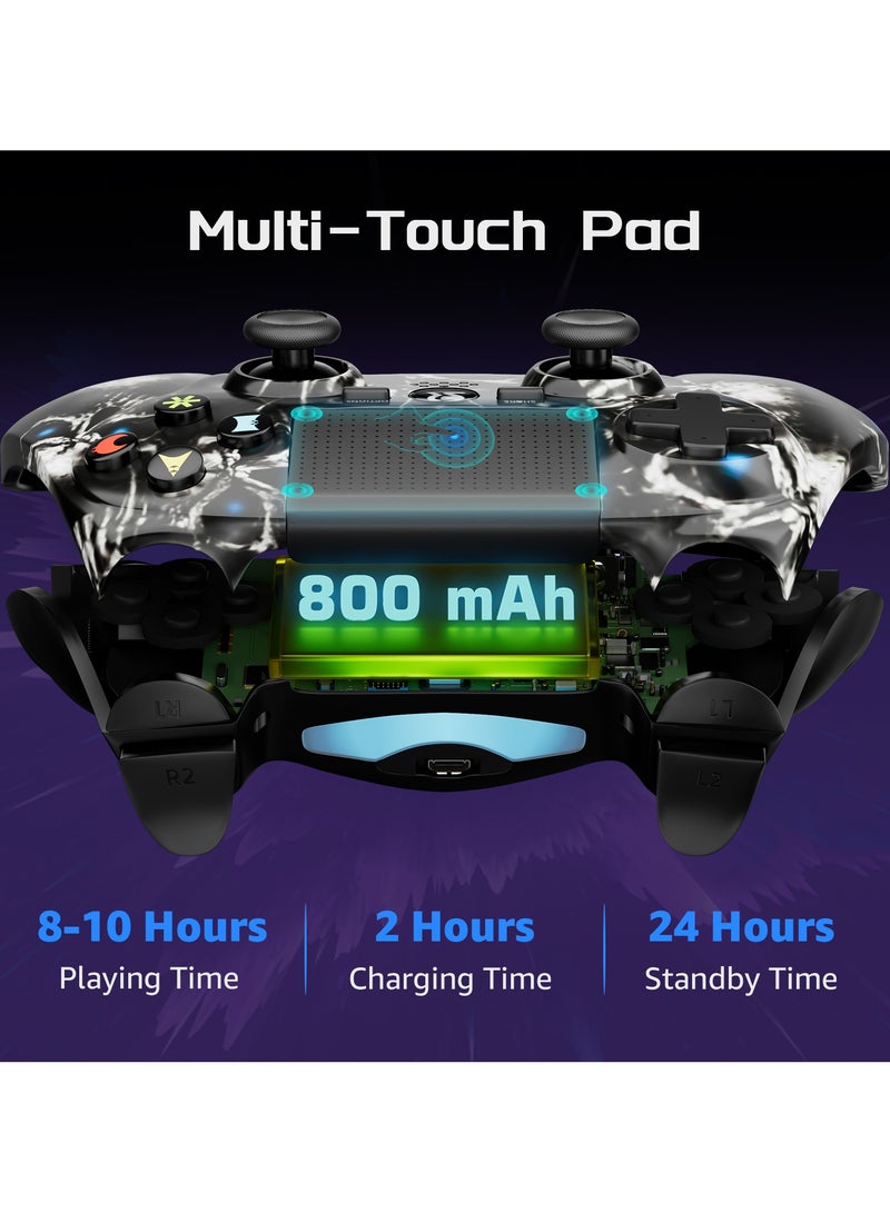 Wireless Controller for PS4 Support Double Vibration 6-Axis Motion Sensor Sensitive Touch Pad Built-in Speaker & Stereo Headphone Jack Compatible with PS 4(Black) - Image 4