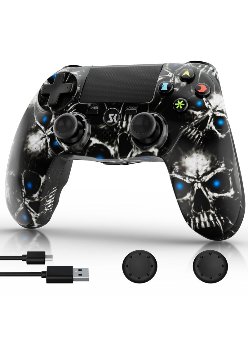 Wireless Controller for PS4 Support Double Vibration 6-Axis Motion Sensor Sensitive Touch Pad Built-in Speaker & Stereo Headphone Jack Compatible with PS 4(Black) - Image 1