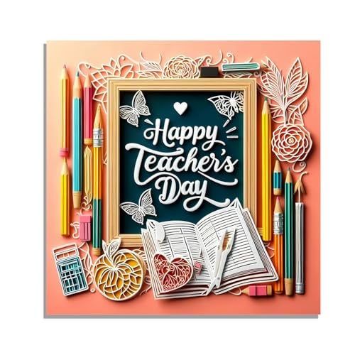Deep Print Mart Teachers Day Gift Fridge Magnet | 4x4 Inch Acrylic Print Magnet | Inspirational Gift for Teachers (Style-03) - Image 1