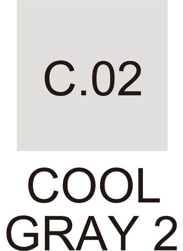 Zig Kurecolor Fine&brush For Manga Double Sided Pencil N:c.02 Cool Gray 2  - Image 2