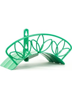 Yard Butler Rust-Resistant Weatherproof Space-Saving Wall Mounted Hose Hanger Green 125 ft HCWM-FLOWERG  - Image 2