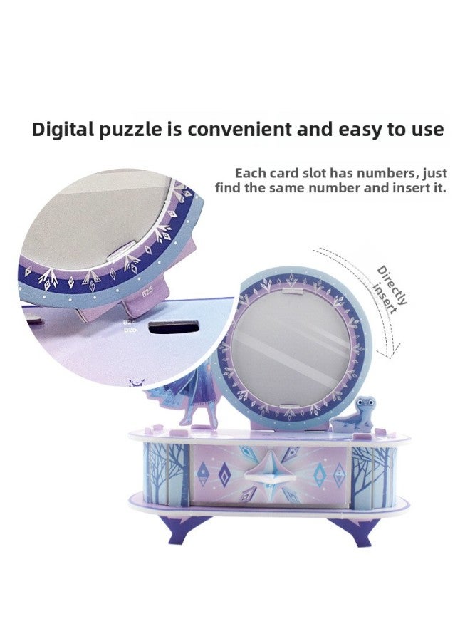 لغز فروزن بالاس لسطح المكتب، لغز ثلاثي الأبعاد، لغز تعليم الطفولة المبكرة، لعبة فتاة - اللون: فروزن 4346 - Image 4