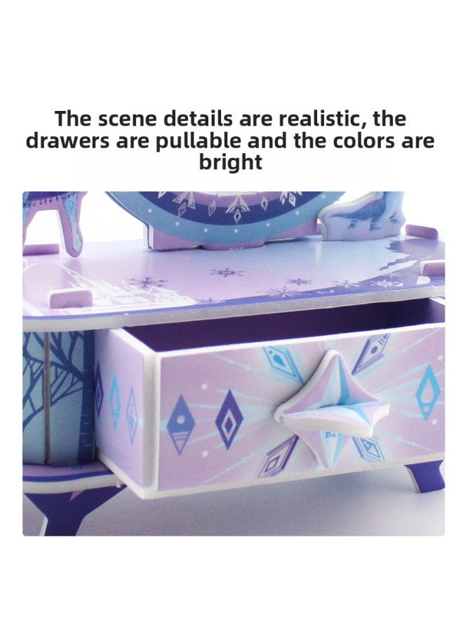 لغز فروزن بالاس لسطح المكتب، لغز ثلاثي الأبعاد، لغز تعليم الطفولة المبكرة، لعبة فتاة - اللون: فروزن 4346 - Image 5