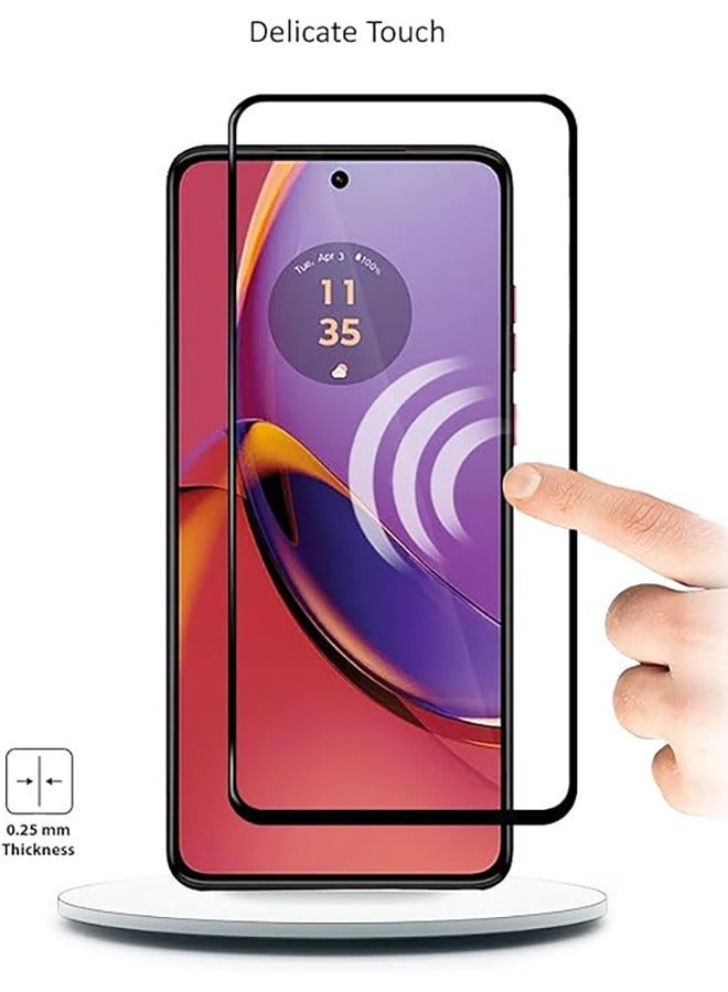 دوسالا 2 Pack Motorola Moto G84 5G Screen Protector, 9H Tempered Glass Screen Protector for Motorola Moto G84 5G, Full Coverage Bubble-Free Tempered Film, Anti-Scratch Film - Image 5