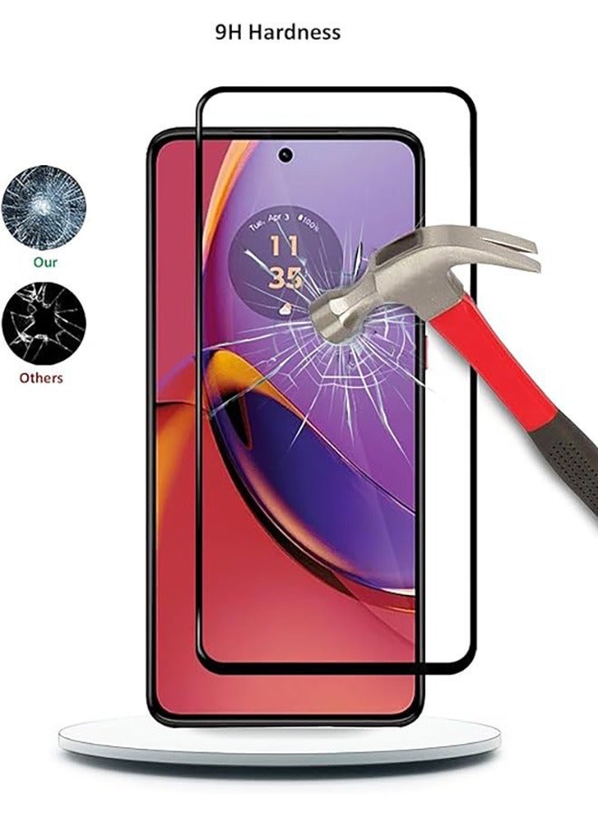دوسالا 2 Pack Motorola Moto G84 5G Screen Protector, 9H Tempered Glass Screen Protector for Motorola Moto G84 5G, Full Coverage Bubble-Free Tempered Film, Anti-Scratch Film - Image 4