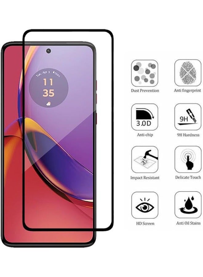 دوسالا 2 Pack Motorola Moto G84 5G Screen Protector, 9H Tempered Glass Screen Protector for Motorola Moto G84 5G, Full Coverage Bubble-Free Tempered Film, Anti-Scratch Film - Image 2