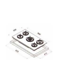kitchen Line Built-In Hob - 5 Gas Burners + 1 Electric Burner - 90 CM - Silver - Made in Italy - ZPC.J5023  - Image 3