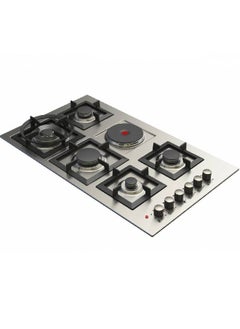 kitchen Line Built-In Hob - 5 Gas Burners + 1 Electric Burner - 90 CM - Silver - Made in Italy - ZPC.J5023  - Image 2