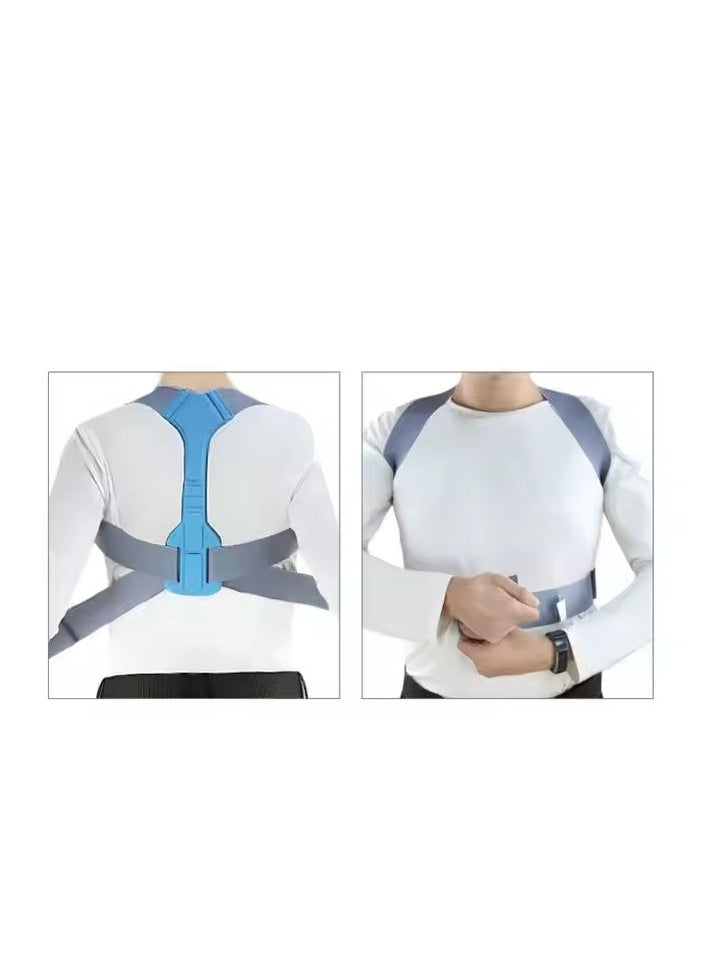 Relax Smart - Back Support Belt Posture Corrector Adjustable Upper Back Brace Supports and Straightens the Spine to Relieve Shoulder Neck and Back Pain - Image 1