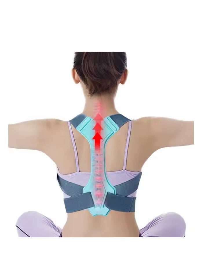 Relax Smart - Back Support Belt Posture Corrector Adjustable Upper Back Brace Supports and Straightens the Spine to Relieve Shoulder Neck and Back Pain - Image 1