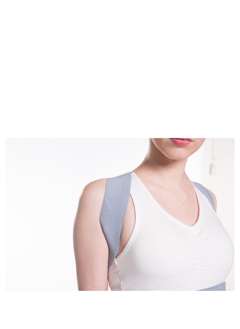 Relax Smart - Back Support Belt Posture Corrector Adjustable Upper Back Brace Supports and Straightens the Spine to Relieve Shoulder Neck and Back Pain - Image 1