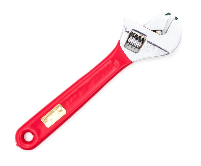 GLOBUS 1456 Forged Adjustable Steel Wrench Set - 8 Inches and 10 Inches, Chrome Finish with Soft PVC Grip (Pack of 2) - Image 2