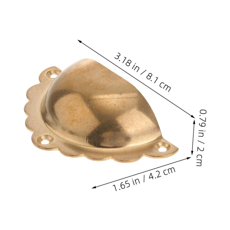2Pcs Vintage Cabinet Door Pulls Half Moon Drawer Handles Brass Cupboard Pulls Furniture Wardrobe Handles For Kitchen Bedroom - Image 3