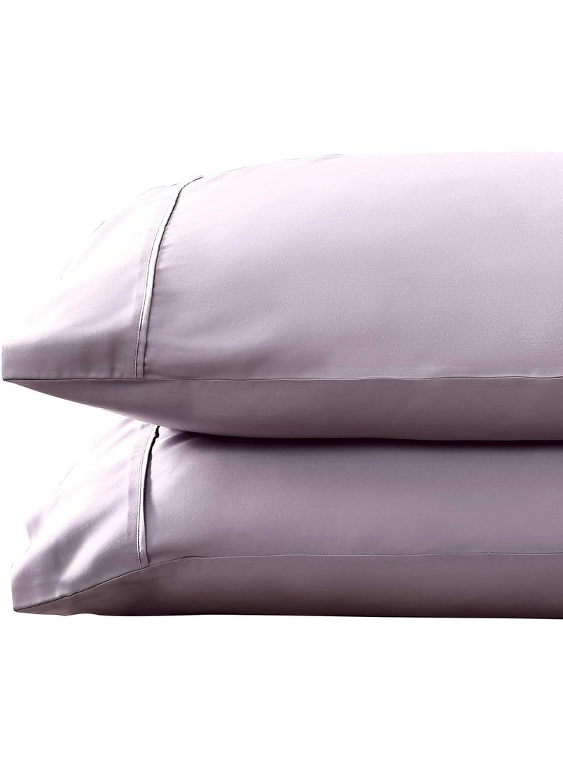 VALERON Valeron 100 Tencel Modal Sateen WovenLuxuriously Soft Breathable Cooling Beech Tree FiberPillowcase Set King Lilac  - Image 1
