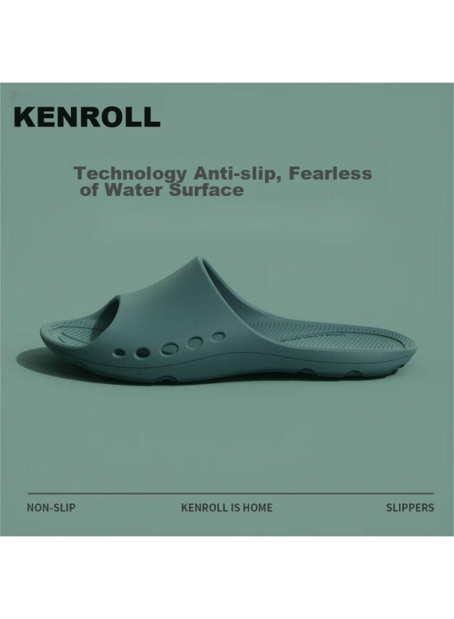 Kenroll Professional Non-slip Slippers, Bathroom Lightweight Odorless Shower Breathable Home Shoes For Men And Women, Sea Green, Size 42/43 - Image 1
