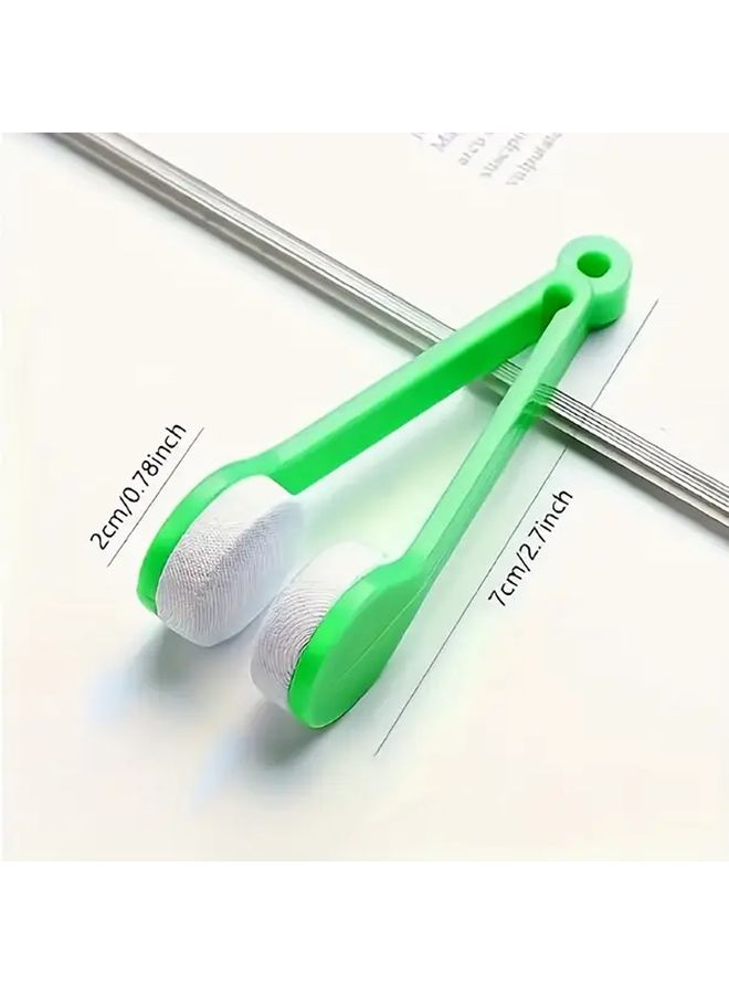 2Pc Glasses Cleaning Kit Portable Travel Set With Microfiber Cloth And Dual Sided Brush Reusable Multi Functional Lens Cleaner For Eyeglasses Screwless Spectacle Cleaner Daily Use Christmas Halloween Gifts Red Color Lens Cleaner Kit Spectacle Cleaner - Image 4
