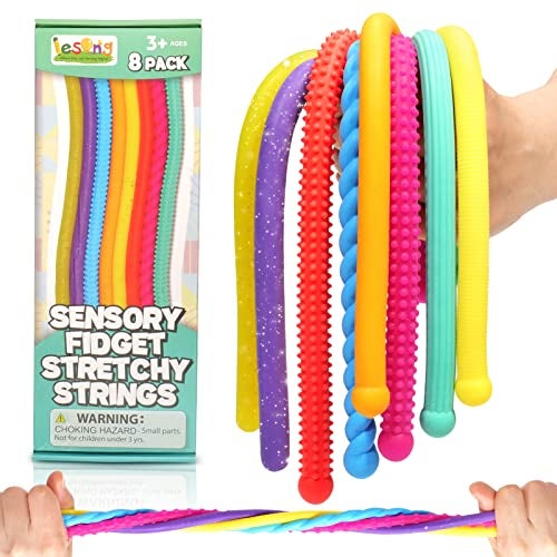 LESONG Sensory Autism Toys for Kids Textured Stretchy Fidget Toys for Stress Sensory Toys Special Needs for Autistic Toddlers Boys Girls Easter Baskets Stuffers Gifts Treasure Prizes Classroom - Image 1