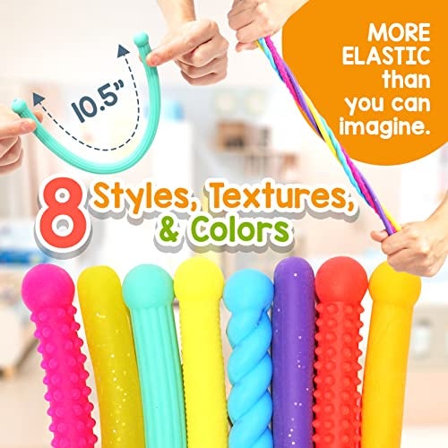 LESONG Sensory Autism Toys for Kids Textured Stretchy Fidget Toys for Stress Sensory Toys Special Needs for Autistic Toddlers Boys Girls Easter Baskets Stuffers Gifts Treasure Prizes Classroom - Image 5