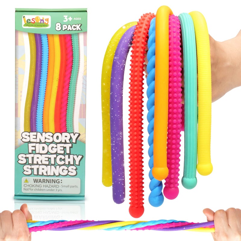 LESONG Sensory Autism Toys for Kids Textured Stretchy Fidget Toys for Stress Sensory Toys Special Needs for Autistic Toddlers Boys Girls Easter Baskets Stuffers Gifts Treasure Prizes Classroom - Image 4