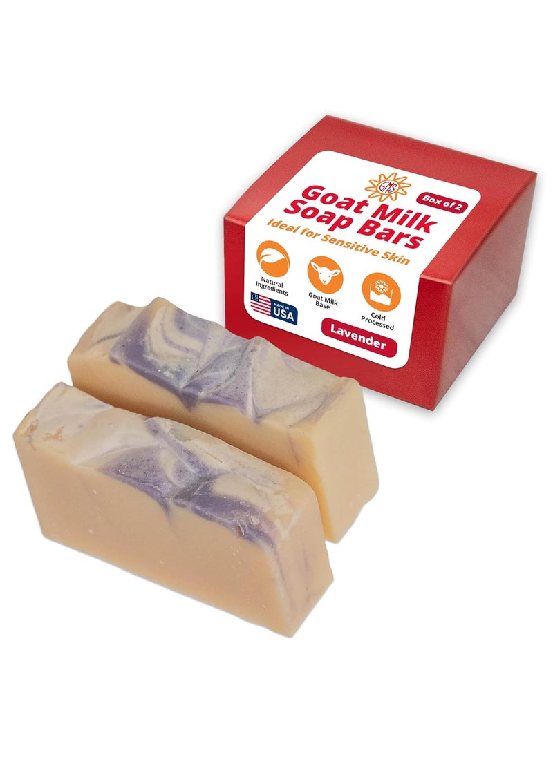 goat milk stuff Goat Milk Stuff Goat Milk Soap  LAVENDER  AllNatural Soap Moisturizing Bar For Hands and Body For All Skin Types  Handmade Box of 2 