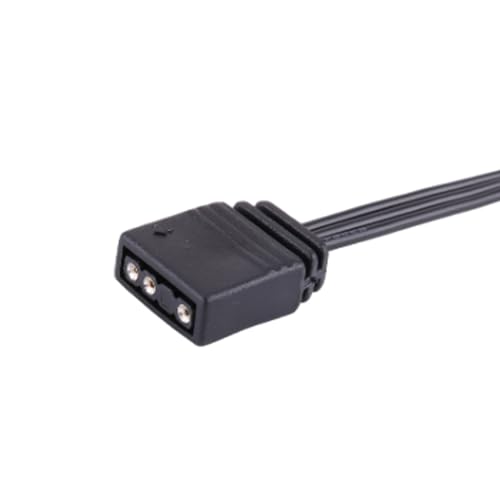 Vacatga for Corsair RGB to Standard ARGB 4-Pin 5V Adapter Connector RGB Cable 25cm Extension Cord Black PVC Black PVC - Image 2