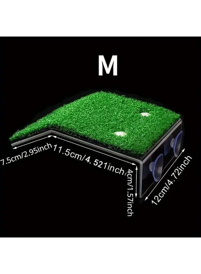 منصة سلحفاة للتشمس مع سلم حجم متوسط طاولة تسلق واستراحة لحوض السمك - Image 1